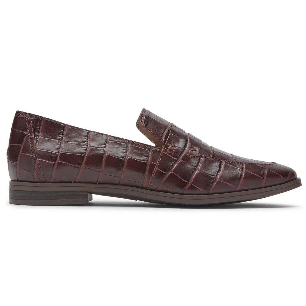 Rockport Perpetua Penny - Womens Loafers - Burgundy - NZ (TON-264359)